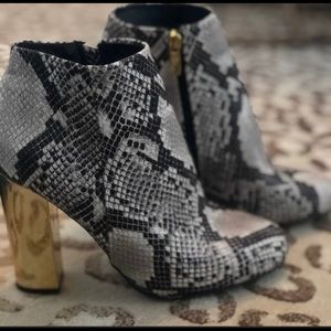 Bamboo snake skin booties
